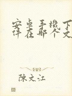 安卓手机下载文件在哪个文件夹