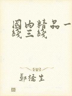 国内精品一线二线三线