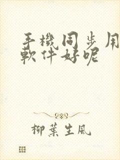 手机同步用哪个软件好呢