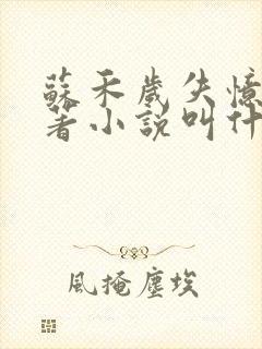 苏禾岁失忆后原著小说叫什么