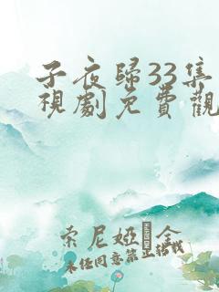 子夜归33集电视剧免费观看全集高清