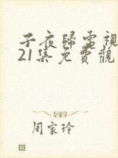 子夜归电视剧第21集免费观看