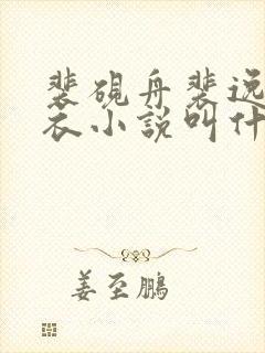 裴砚舟裴逸赵蝉衣小说叫什么名字啊