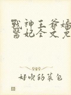 战神王爷娇宠小医妃全文免费阅读