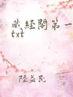 藏经阁第一版主txt