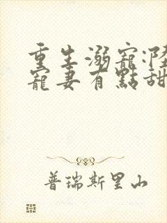 重生溺宠:陆少宠妻有点甜