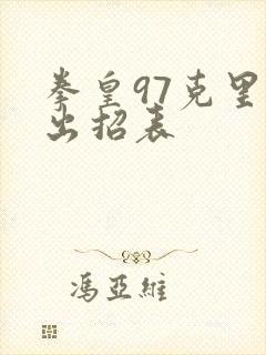 拳皇97克里斯出招表