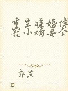 重生暖婚傅少蜜宠小娇妻全文