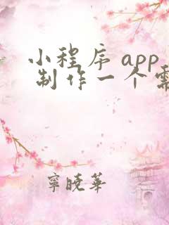 小程序 app 制作一个需要多少钱费用