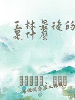 王林最后的结局是什么