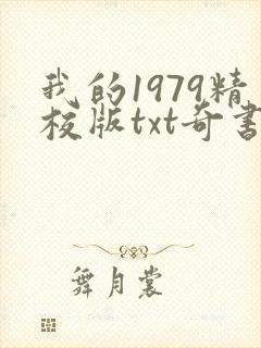 我的1979精校版txt奇书