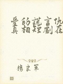 爱的谎言仇恨的真相短剧在线观看