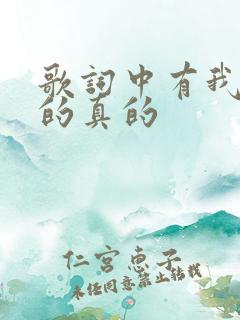 歌词中有我是真的真的