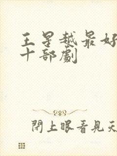 王星越最好看的十部剧