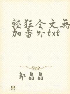 轻狂全文无删减加番外txt