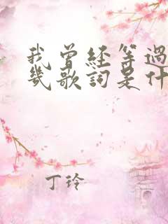 我曾经等过你这几歌词是什么歌名