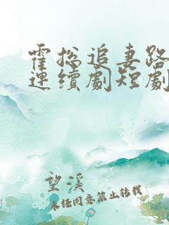 霍总追妻路漫漫连续剧短剧在线观看