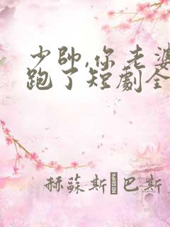 少帅,你老婆又跑了短剧全集