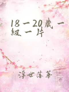 18一20岁一级一片