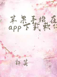 苹果手机在哪个app下载软件