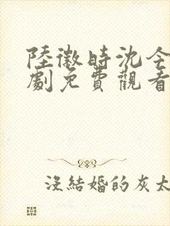 陆徽时沈今懿短剧免费观看