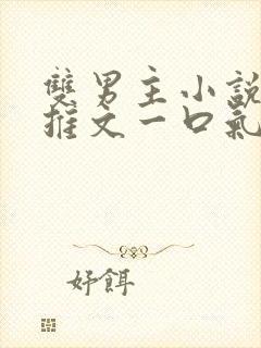 双男主小说爽文推文一口气看完