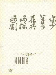 妈妈在等你电视剧总共多少集啊