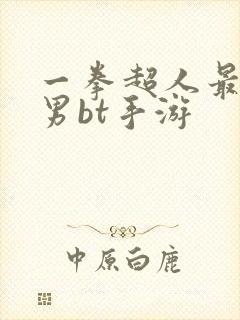 一拳超人最强之男bt手游