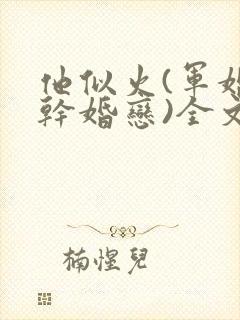 他似火(军婚高干婚恋)全文免费阅读双处吗