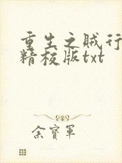 重生之贼行天下精校版txt