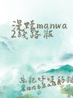 漫蛙manwa2线路版