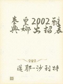 拳皇2002雅典娜出招表