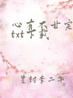 心有不甘完整版txt下载