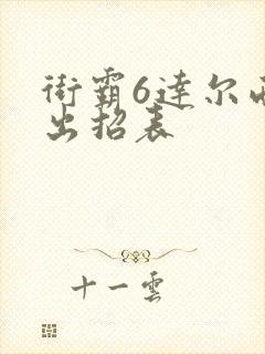 街霸6达尔西姆出招表