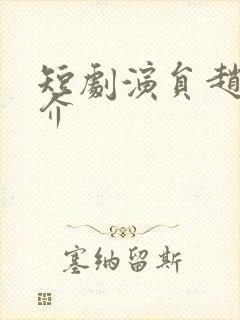 短剧演员赵菲简介