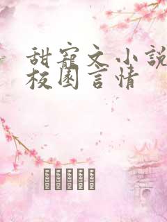 甜宠文小说推荐校园言情