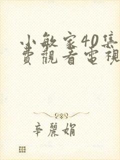 小敏家40集免费观看电视剧