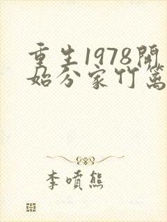 重生1978开始分家竹篱的小说