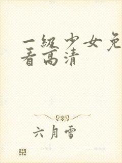 一级少女免费观看高清