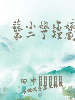 苏小姐你嫁错人第二了短剧免费观看