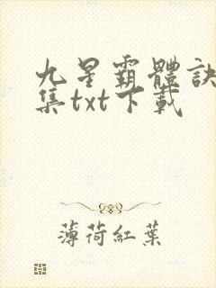 九星霸体诀 全集txt下载