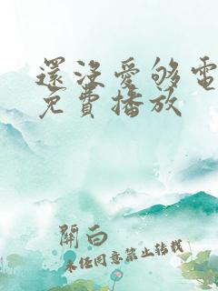 还没爱够电视剧免费播放