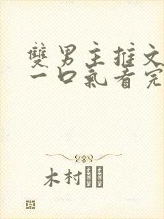 双男主推文完结一口气看完