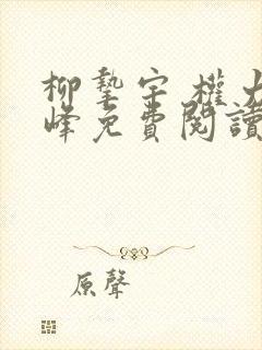 柳挚宇 权力巅峰免费阅读全文