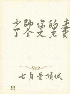 少帅你的老婆跑了全文免费读