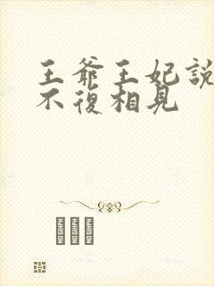 王爷王妃说此生不复相见