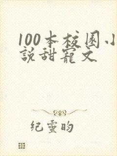 100本校园小说甜宠文