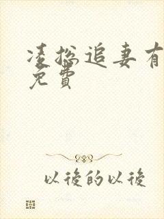 凌总追妻有点甜免费