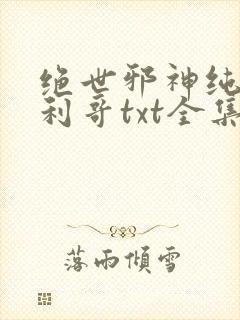 绝世邪神纯情犀利哥txt全集下载