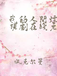 我的人间烟火电视剧在线免费观看